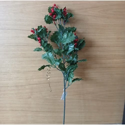 KARÁCSONYI DEKORÁCIÓ SELYEMÁG ILEX NAGY