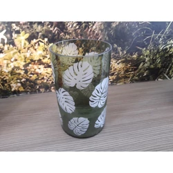 Üveg váza PTMD YERBA ZÖLD L    