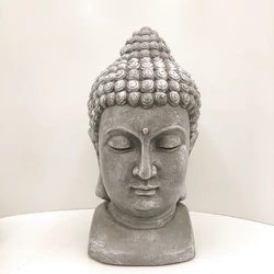 Buddha fej szobor NDT LOMBOK BUDDHA FEJ SZÜRKE 27CM  
