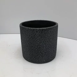 Kerámia kaspó NDT LEON 2-01Z FEKETE 13,8/12,8CM   