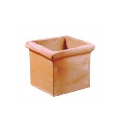 Kerámia rusztikus szögletes kaspó 25x25x25