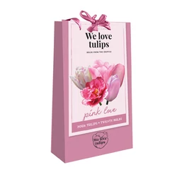 Tulipán VIRÁGHAGYMA TÁSKA TULIPS PINK LOVE WE LOVE TULIPS 20DB/TÁSKA JUB 721270