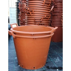 Füles műanyag konténer  TERRAKOTTA 40/37×33CM 30L  