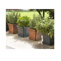 Műanyag cserép szögletes 38×38×33,5 ANTRACIT   