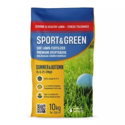 Gyepműtrágya SPORT&amp;GREEN SUMMER&amp;AUTUMN 15-5-21-2MgO 10KG