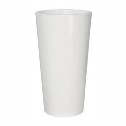 Műanyag magas kaspó betéttel MAGASFÉNYŰ 33CM WHITE TUIT 