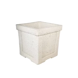Kőedény RÓMA 50×50×50 CM FEHÉR
