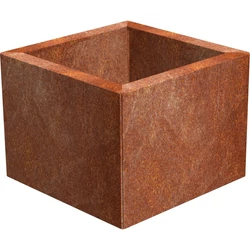 COR-TEN VIRÁGLÁDA KOCKA FORMA 60×60×60CM