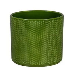 Kerámia kaspó NDT PILLAR SPOTS 01A ZÖLD KASPÓ 16,8/14,8CM