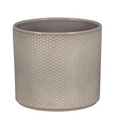 Kerámia kaspó NDT PILLAR SPOTS 01D BARNA KASPÓ 16,8/14,8CM