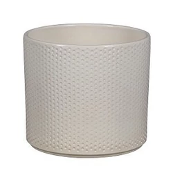Kerámia kaspó NDT PILLAR SPOTS 01W FEHÉR 16,8/14,8CM