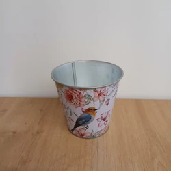 Cink kaspó CINK VIRÁGMINTÁS KASPÓ 13×12CM