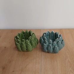 Mécsestrató MÉCSESTARTÓ SZÜRKÉSKÉK LÓTUSZ 7CM