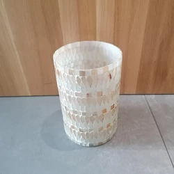 Dekoráció PTMD ZADIE NATURAL MOZAIKÜVEG MÉCSESTARTÓ L 733513