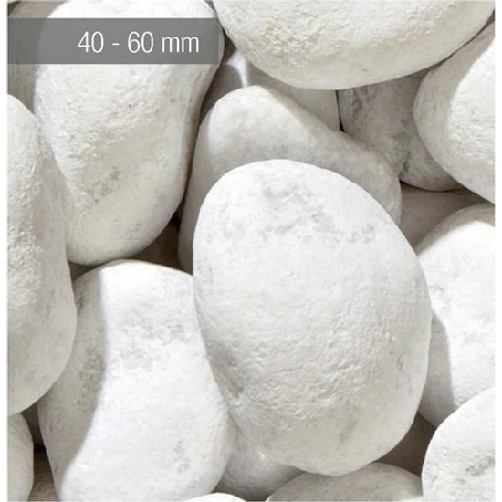 Fehér carrara márvány GÖRGETETT 40/60MM /KG  