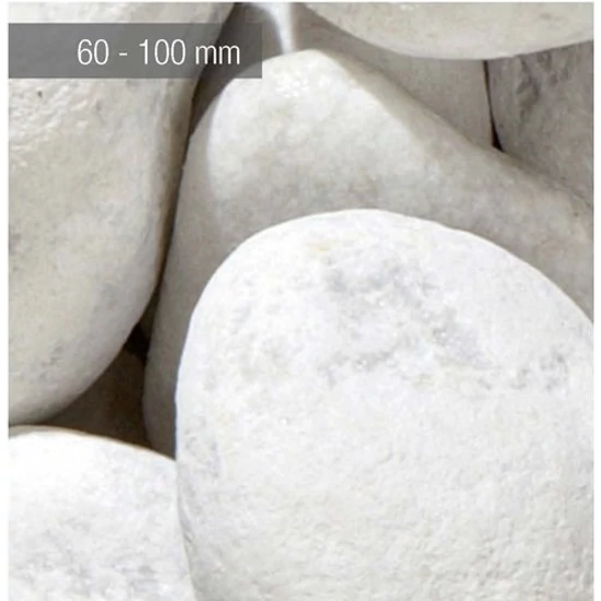 Fehér carrara márvány  GÖRGETETT 60/100 MM/ 1500KG/ BIG-BAG