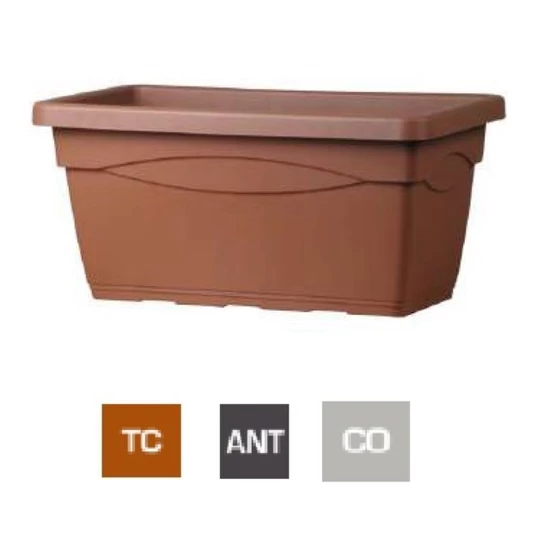 Műanyag balkonláda 80×37×32,8CM TERRACOTTA 60L  