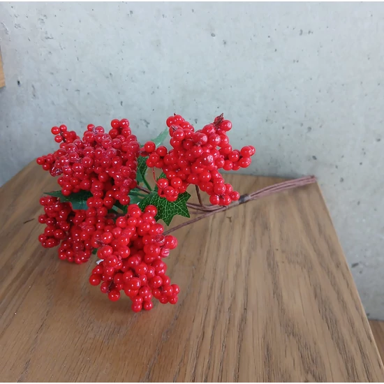 Dekoráció Karácsonyi selyem ilex