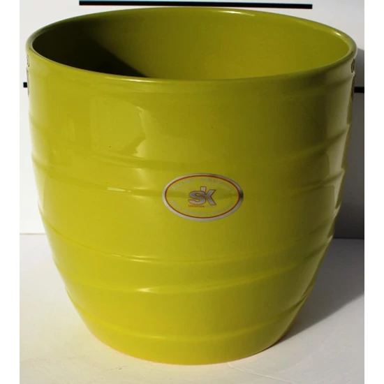 Kerámia kaspó BASEL LIMEZÖLD MATT 14CM    