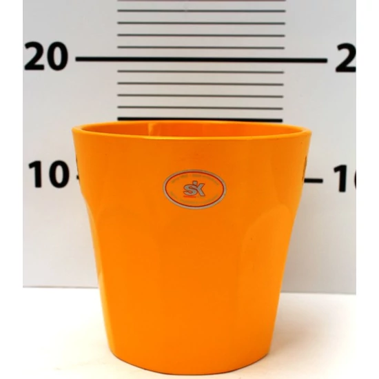 Kerámia Kaspó PICARDIE FÉNYES SÁRGA 14CM    