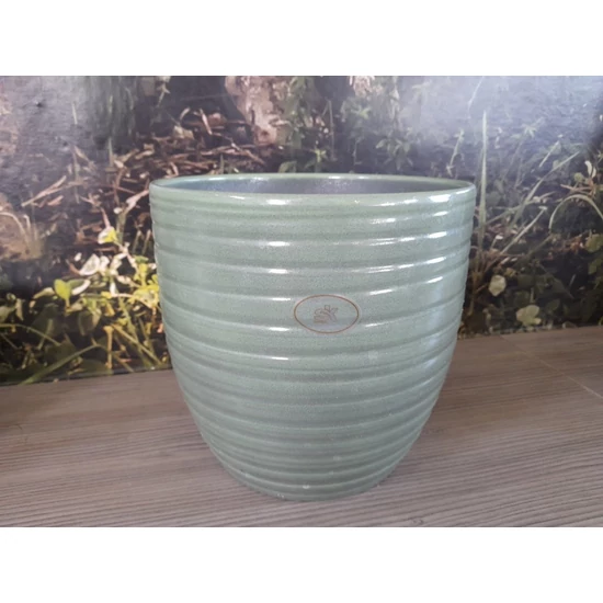 Kaspó BERGAMO ZÖLD 21CM     