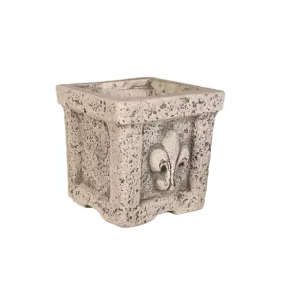Kő kocka váza FIRENZE 23 KŐ KOCKA VÁZA 23×23×23 K56 SZÜRKE
