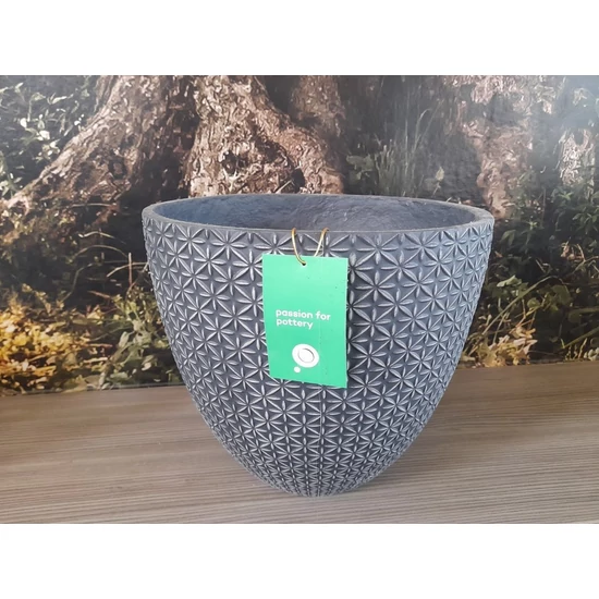 Kültéri kaspó NDT NASHVILLE ANTIK FEKETE 32/28 CM  