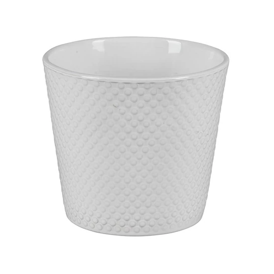 Kerámia kaspó NDT MALMÖ BUBBLE FEHÉR 17/16 CM  