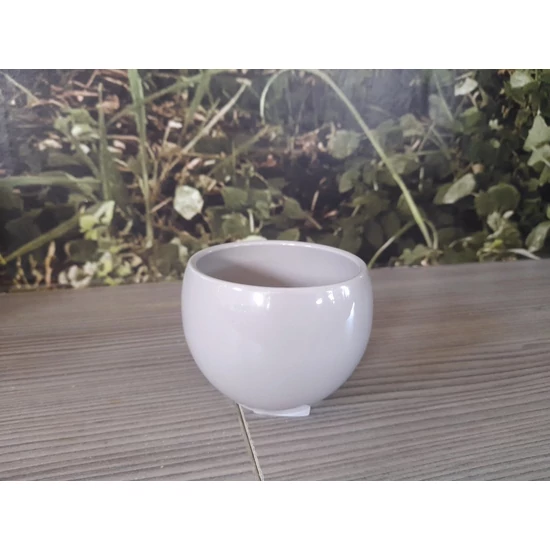 Kerámia kaspó NDT LUNA SPHERE HOMOKSZÜRKE 8,5/6,4 CM  