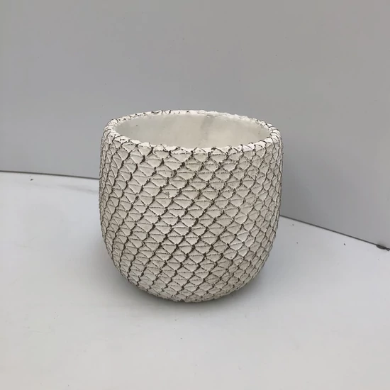 Kerámia kaspó NDT VENICE FEHÉR 11,5/10 CM   