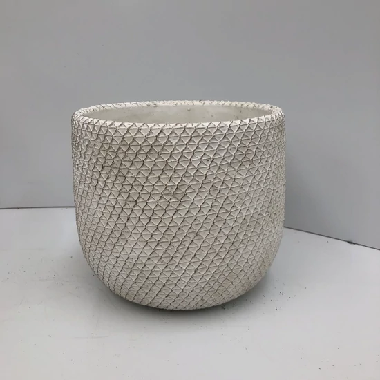 Kerámia kaspó NDT VENICE FEHÉR 20,5/18 CM   