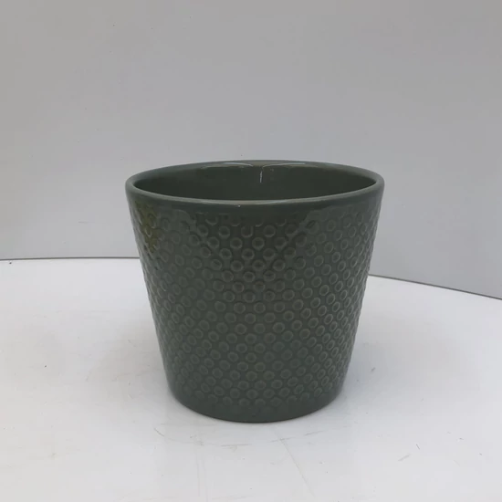 Kerámia kaspó NDT MALMO ZÖLD 15/13,5 CM   