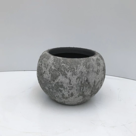 Kerámia kaspó NDT ELVAS SZÜRKE 19/13 CM   