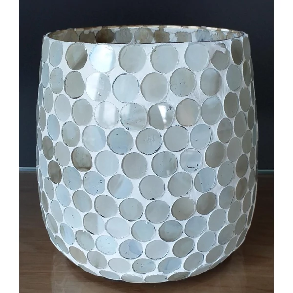 Mécsestartó ÜVEG MOZAIK MÉCSESTARTÓ 17×17×16CM M