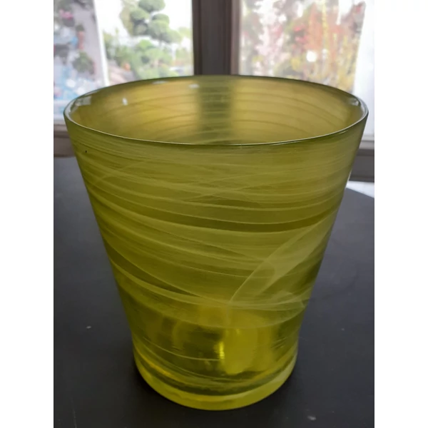 Üveg orchidea kaspó SALINAS ZÖLD 15CM     