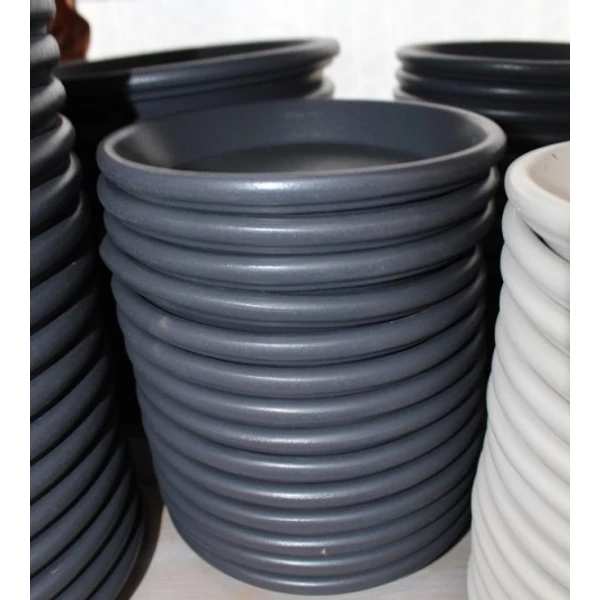 Kerámia kerek alátét 19CM FEKETE      
