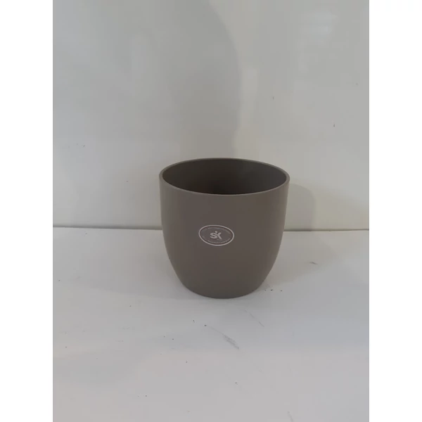 Kerámia kaspó BASEL VILÁGOSSZÜRKE MATT 14CM    