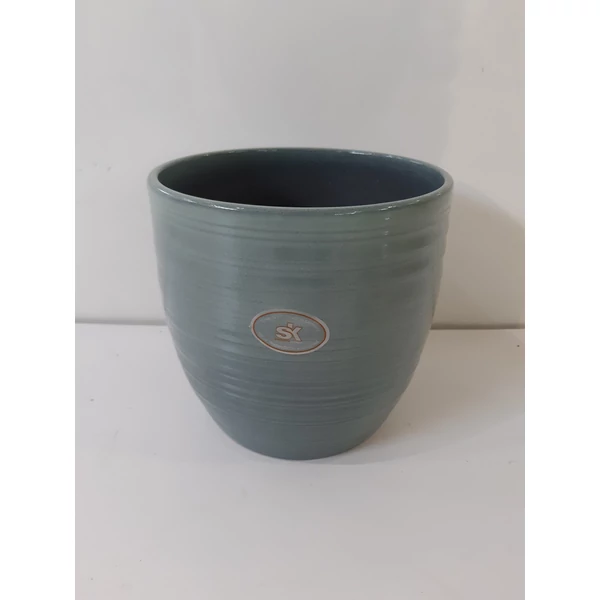 Kerámia kaspó BASEL VILÁGOSSZÜRKE MATT 19CM    
