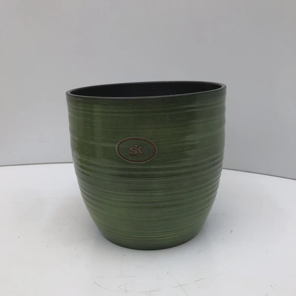 Kaspó BERGAMO ZÖLD 16CM     