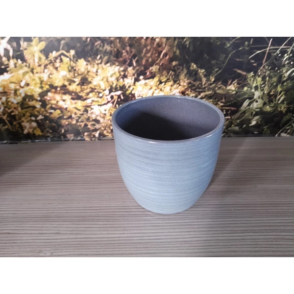 Kerámia kaspó BERGAMO MINT ZÖLD 14CM    