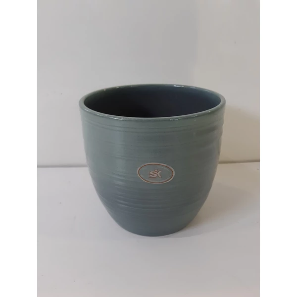 Kerámia kaspó BERGAMO MINT ZÖLD 16CM    