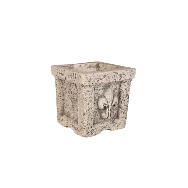 Kő kocka váza FIRENZE 23 KŐ KOCKA VÁZA 23×23×23 K56 SZÜRKE