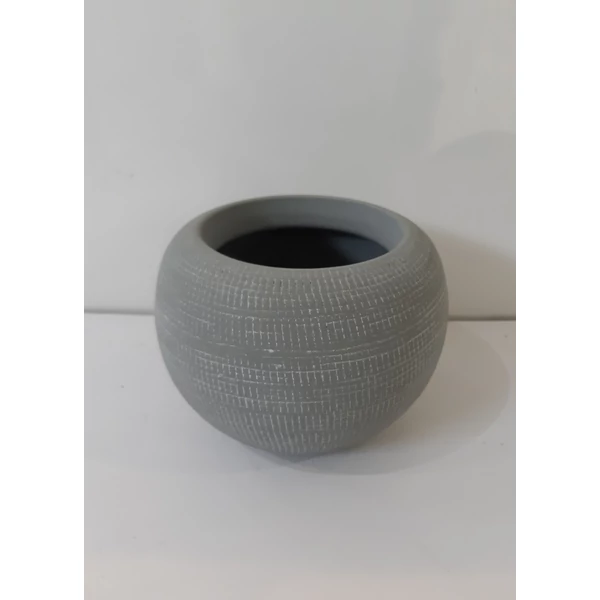 Kerámia kaspó NDT LE HAVRE SZÜRKE KERÁMIA KASPÓ 19/13 CM