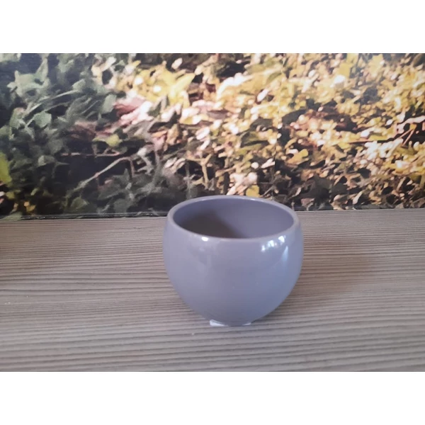Kerámia kaspó NDT LUNA SPHERE SZÜRKE 8,5/6,4 CM  