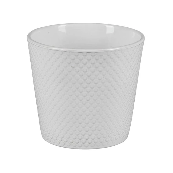 Kerámia kaspó NDT MALMÖ BUBBLE FEHÉR 13,5/12 CM  