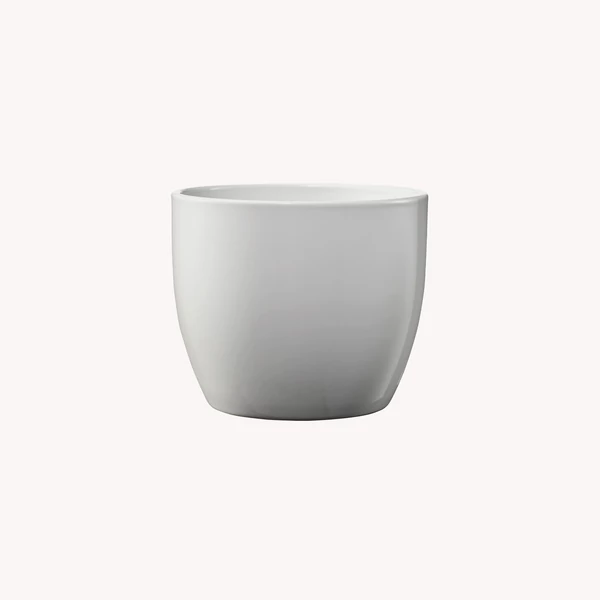 Kerámia kaspó BASEL VILÁGOSSZÜRKE 14CM     