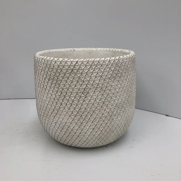 Kerámia kaspó NDT VENICE FEHÉR 20,5/18 CM   