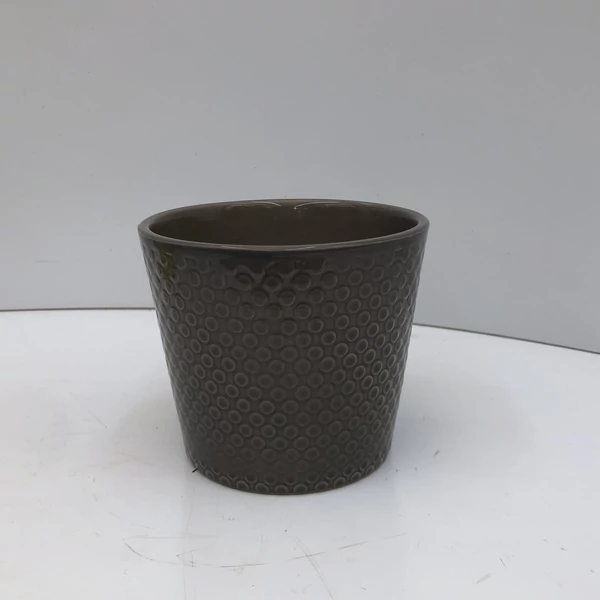 Kerámia kaspó NDT MALMO SZÜRKE KASPÓ 13,5/12 CM  