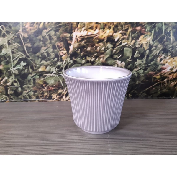 Kerámia kaspó DELPHI SZÜRKE 16CM     