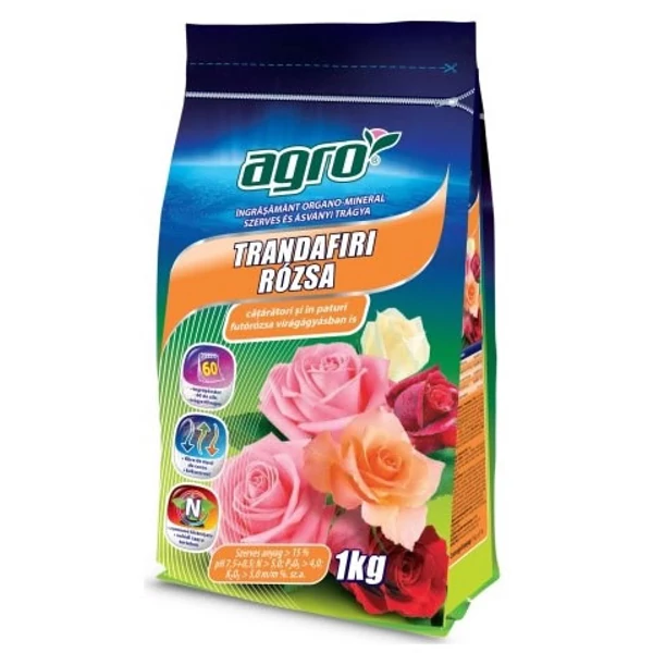 AGRO Szerves és ásványi trágya Rózsa AGRO SZERVES ÉS ÁSVÁNYI TRÁGYA RÓZSA 1 KG